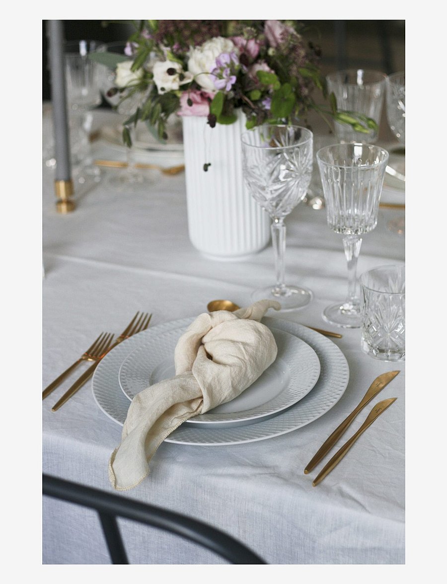 Lyngby Porcelæn - Rhombe Dinner plate - assiettes plates - white - 3