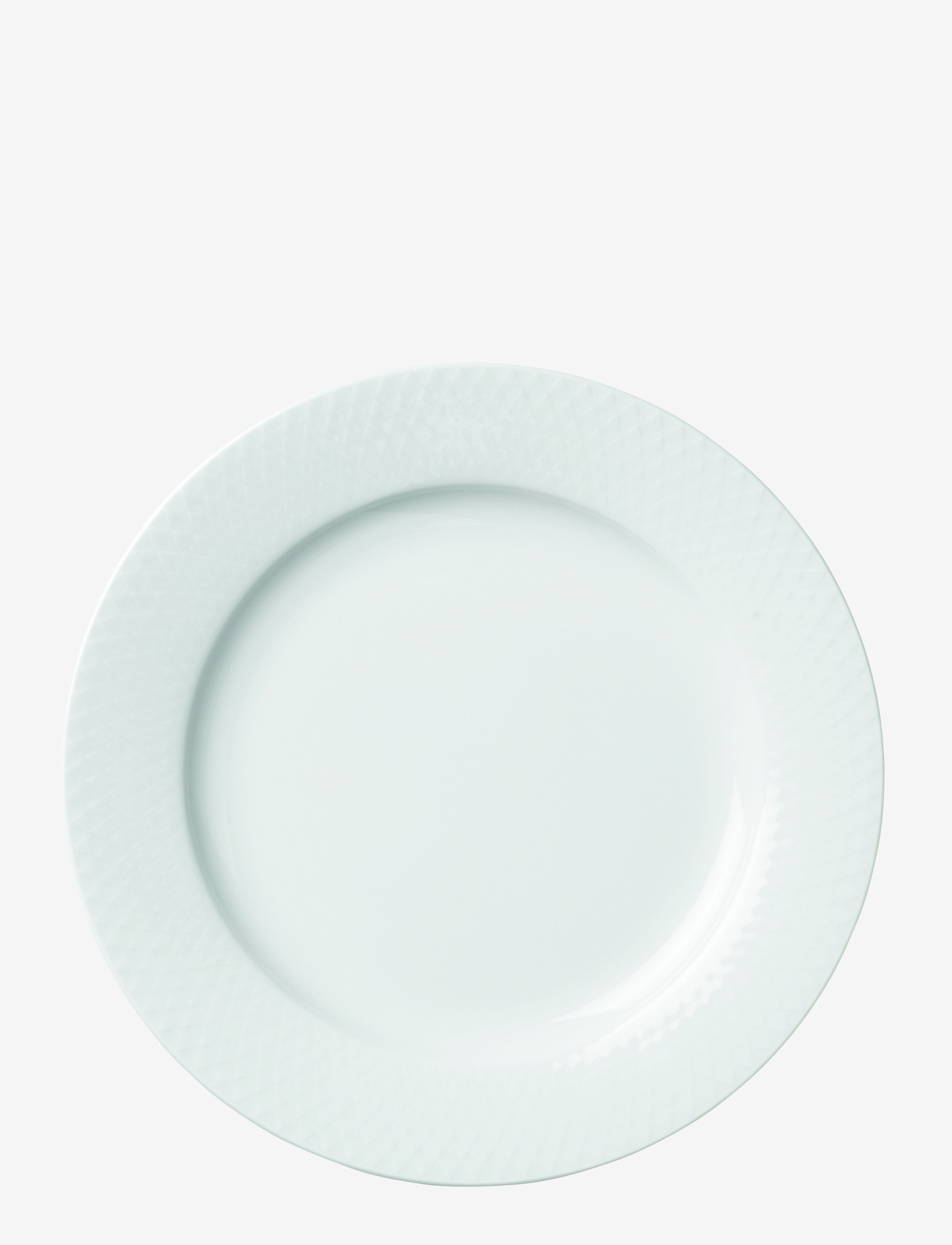 Lyngby Porcelæn Rhombe Tallerken, Ø 23 cm, White, Tallerkener > Middagstallerkener, Unisex