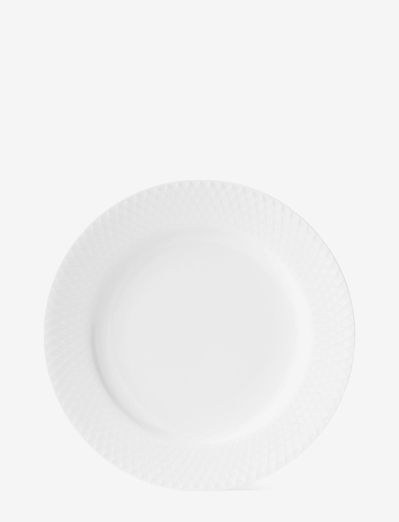 Lyngby Porcelæn - Rhombe Plate - die niedrigsten preise - white - 0