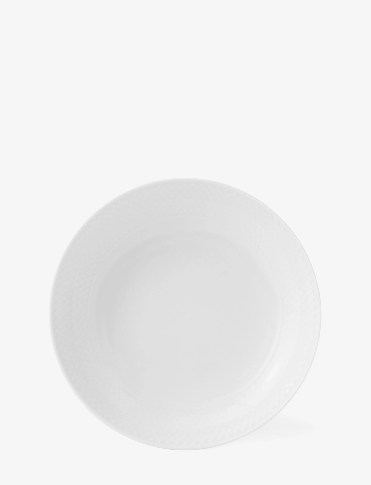 Lyngby Porcelæn Rhombe Coupe Tallerken Ø20 cm Hvid, Ø 20 cm, White, Tallerkener > Dybe Tallerkener, Unisex