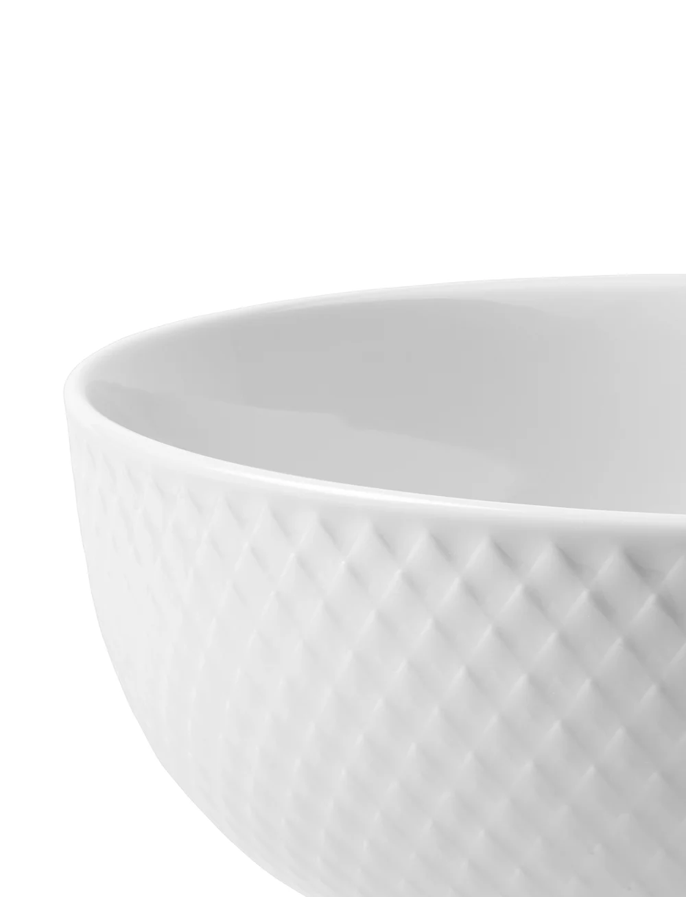Lyngby Porcelæn - Rhombe Bowl Ø15.5 cm white - servierschalen - white - 4