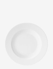 Lyngby Porcelæn - Rhombe Soup plate - laagste prijzen - white - 0