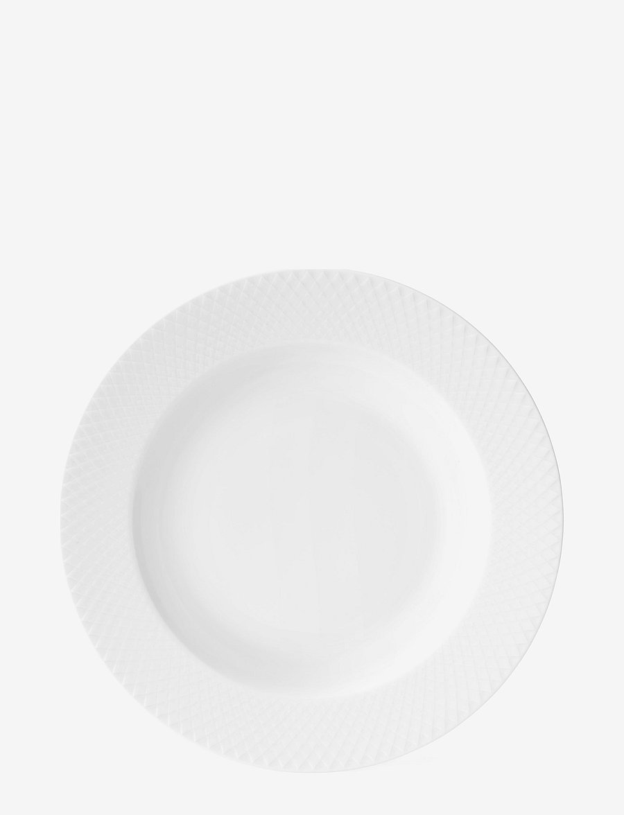Lyngby Porcelæn - Rhombe Soup plate - assiettes creuses - white - 0
