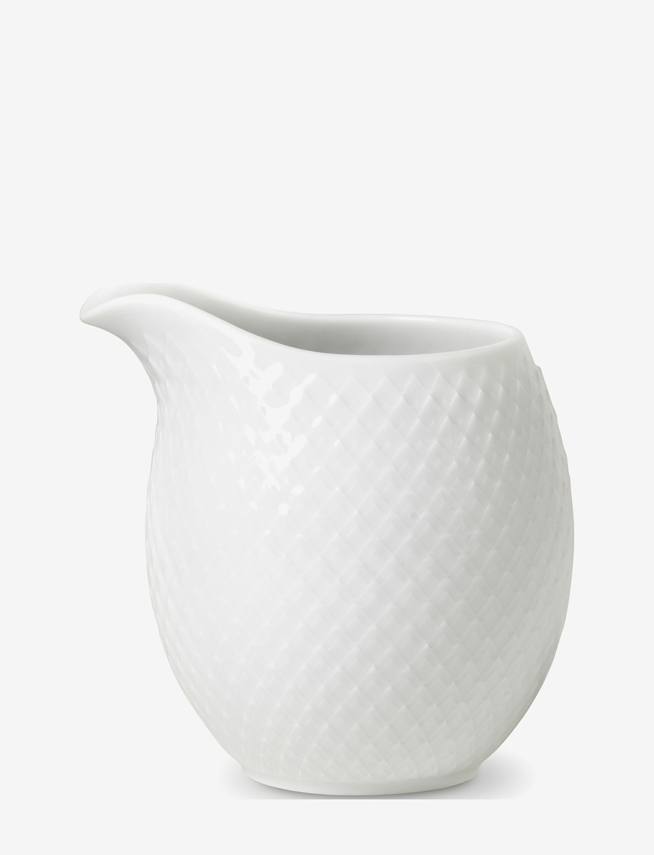 Lyngby Porcelæn - Rhombe Mælkekande 39 cl hvid - laveste priser - white - 0