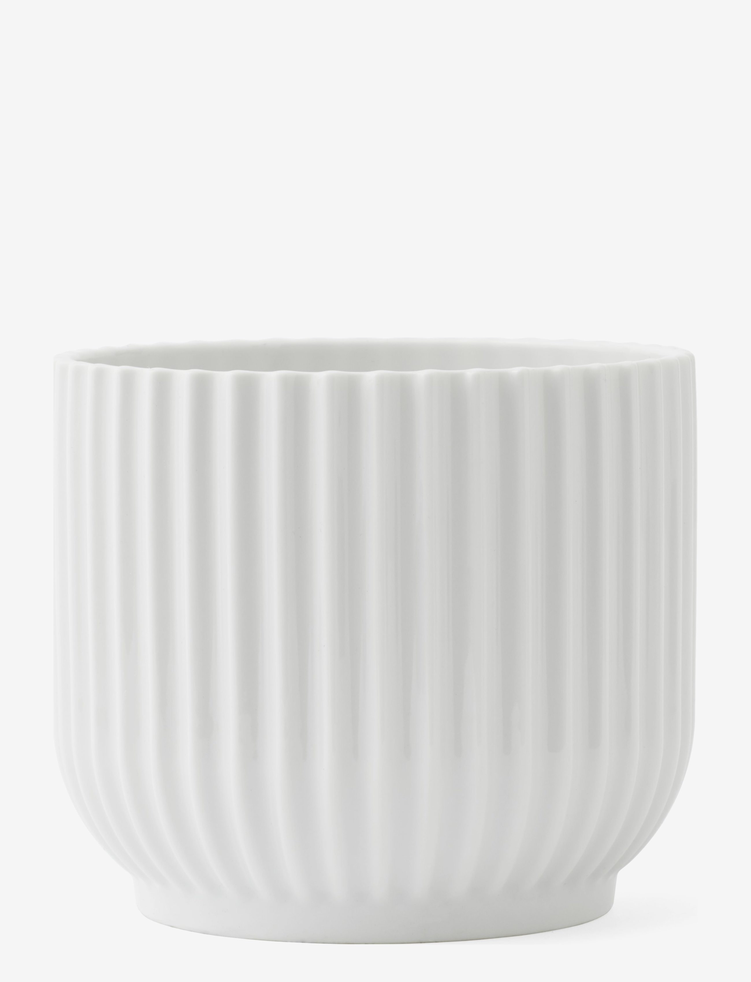 Lyngby Porcelæn Lyngby Urtepotteskjuler, Stor vase, Hvid, Str: H10.5CM