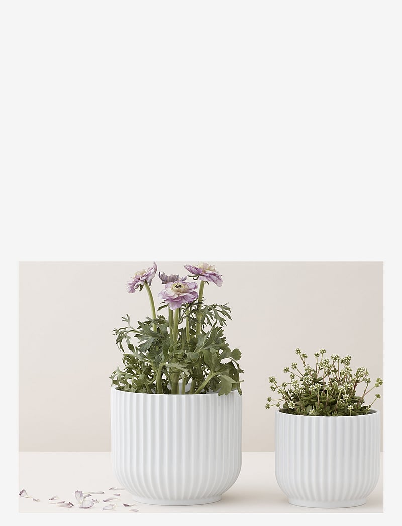 Lyngby Porcelæn - Lyngby Flowerpot - vaasid - white - 2