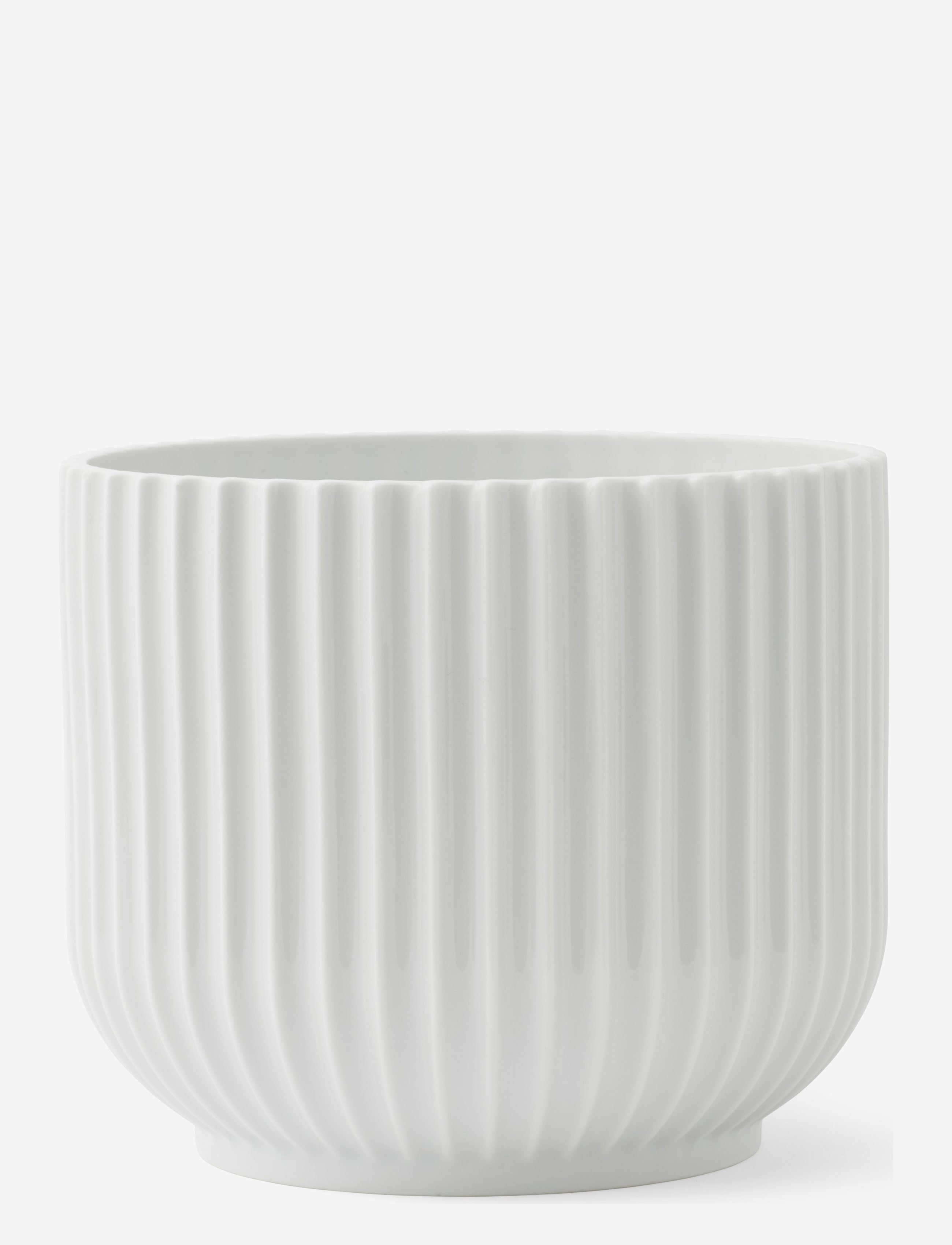 Lyngby Porcelæn Lyngby Urtepotteskjuler, Stor vase, Hvid, Str: H13CM