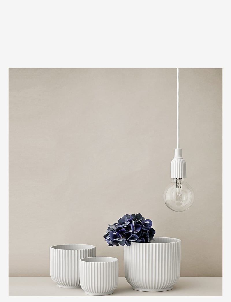 Lyngby Porcelæn - Lyngby Flowerpot - nach preis einkaufen - white - 1