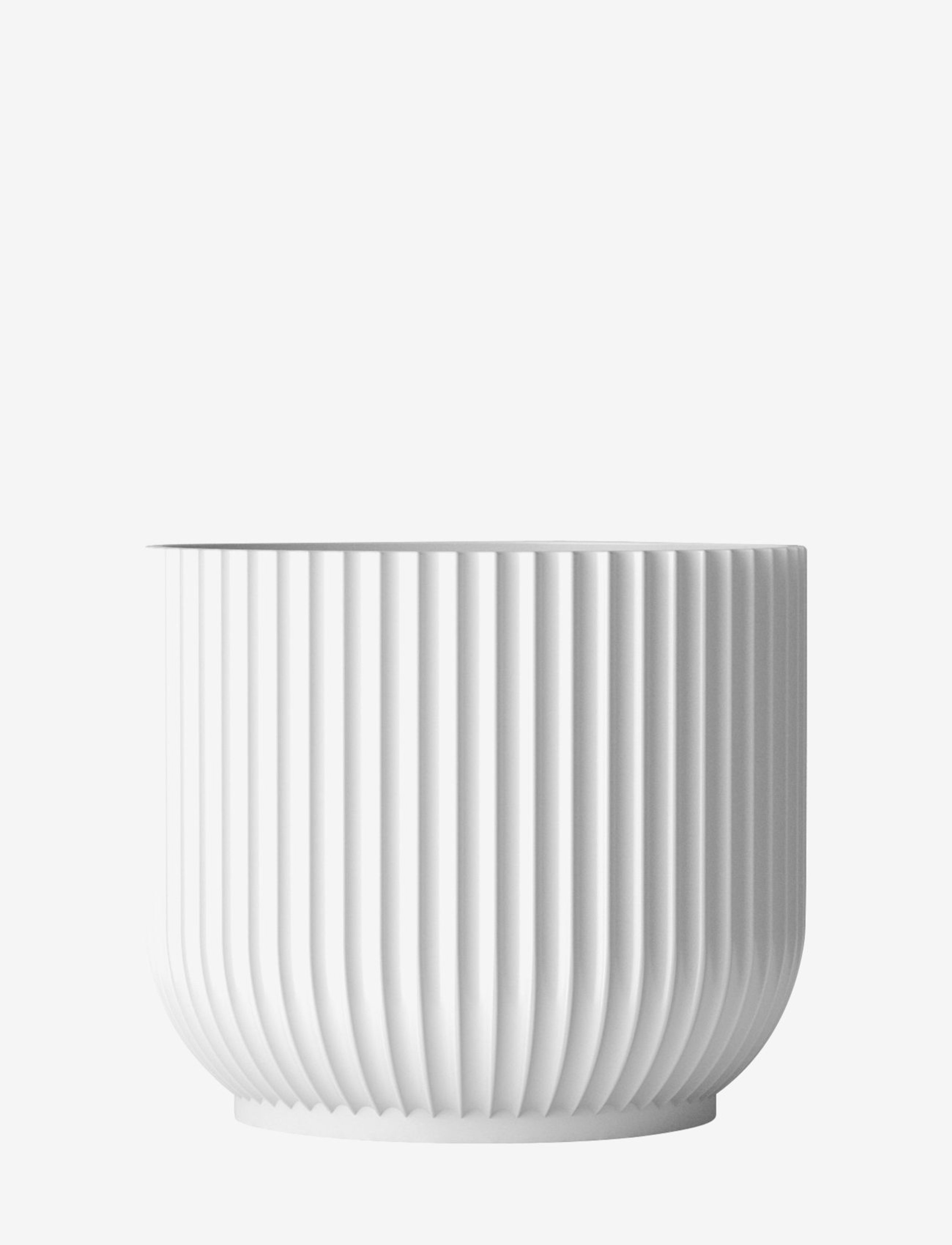 Lyngby Porcelæn Lyngby Urtepotteskjuler, Stor vase, Hvid, Str: H16CM