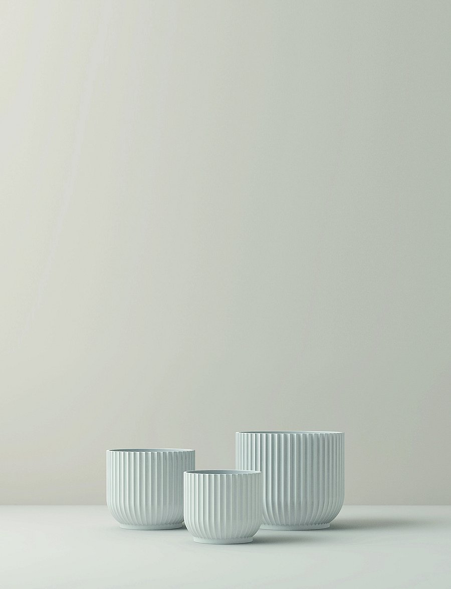 Lyngby Porcelæn - Lyngby Flowerpot - blumentöpfe - white - 0