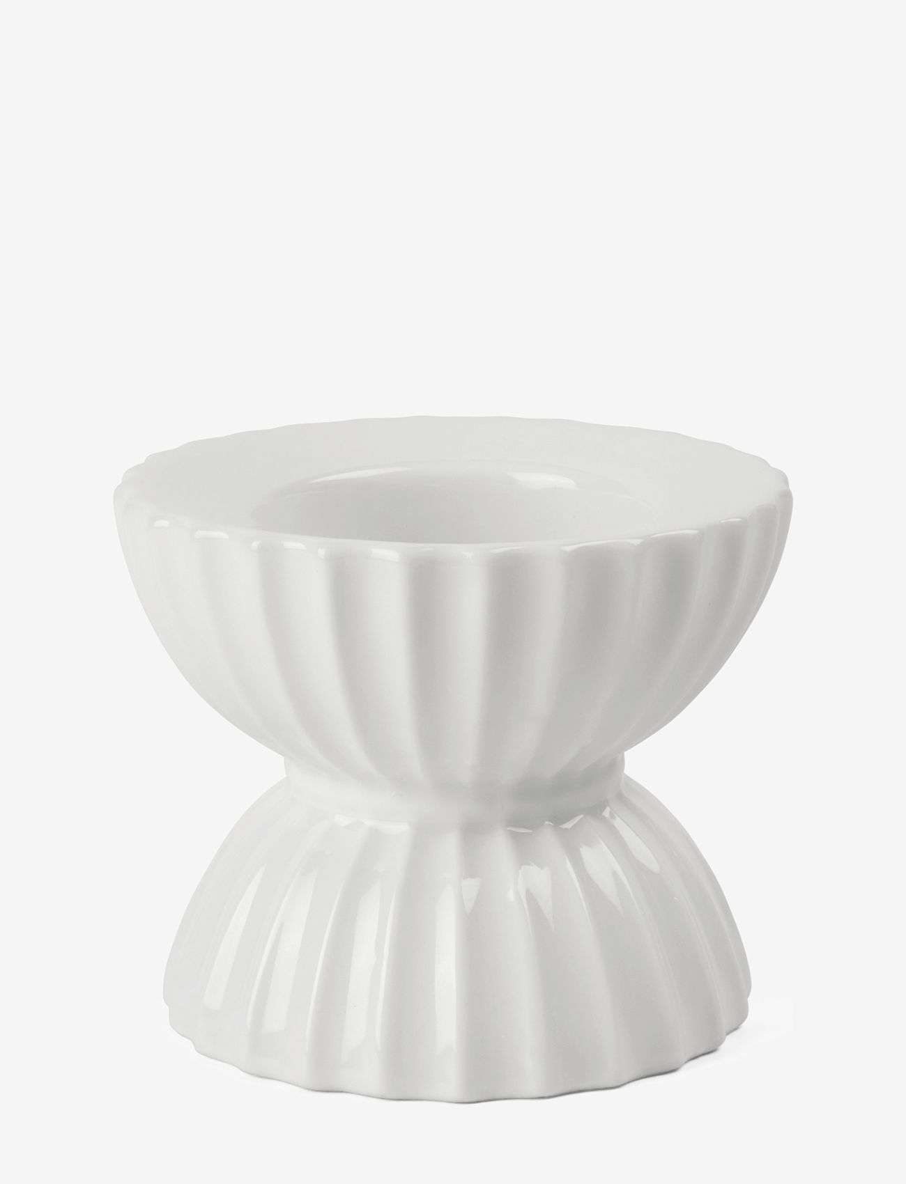 Lyngby Porcelæn - Lyngby Tura Tealight holder Ø8 cm white - mažiausios kainos - white - 0