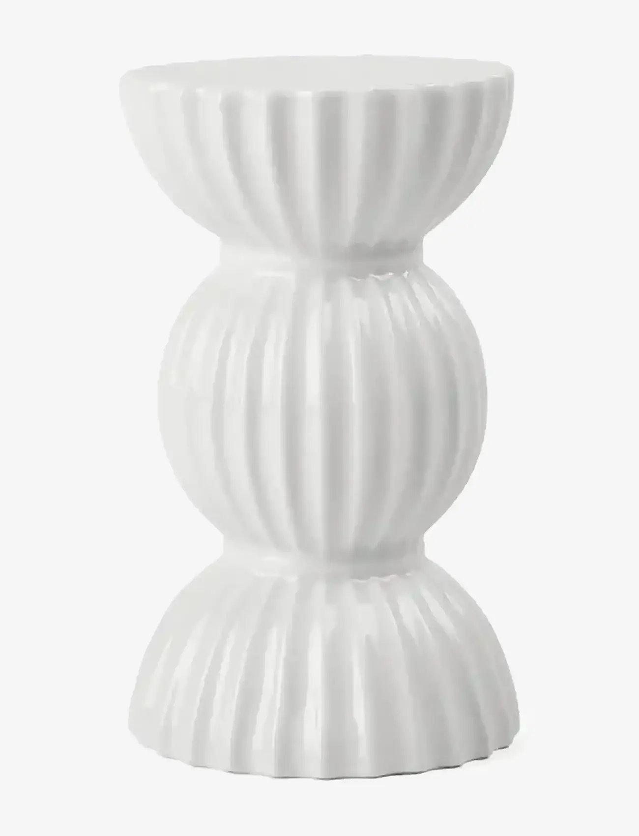 Lyngby Porcelæn - Lyngby Tura Candle holder H14 white - kerzenständer - white - 0