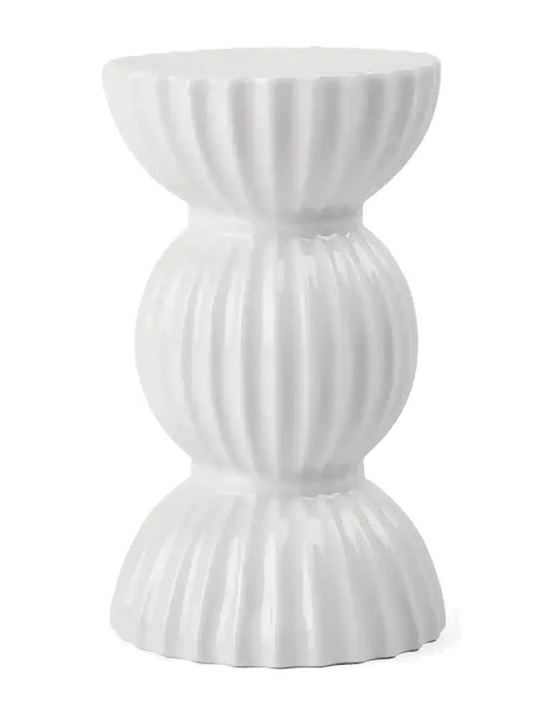 Lyngby Porcelæn - Lyngby Tura Candle holder H14 white - kerzenständer - white - 0