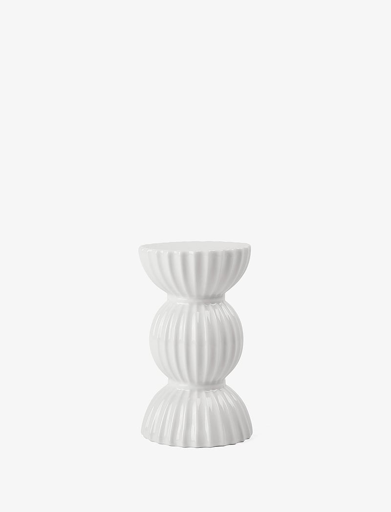 Lyngby Porcelæn - Lyngby Tura Candle holder H14 white - kerzenständer - white - 3