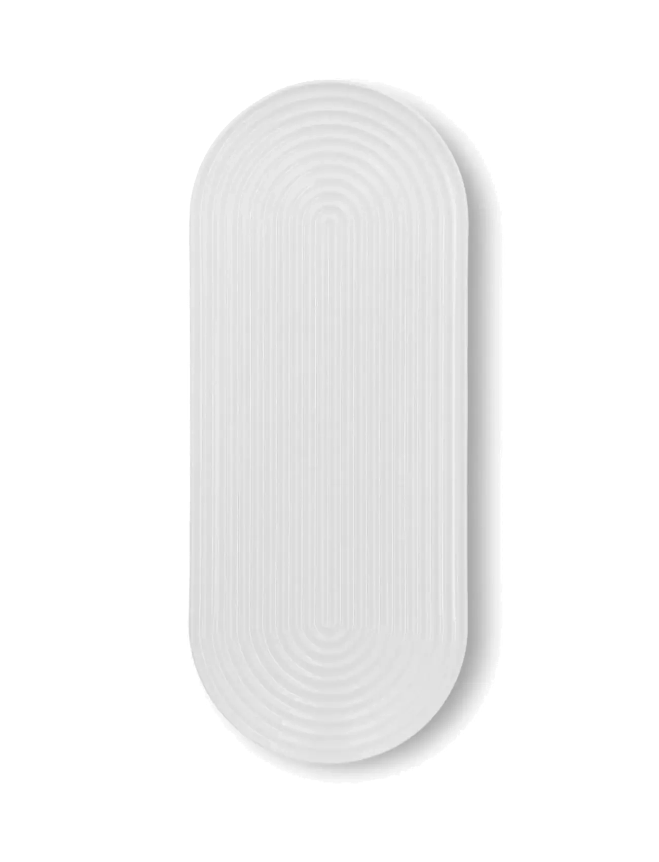 Lyngby Porcelæn Lyngby Tura Ovalt Serveringsfad 48X20 Cm Hvid, Serveringsfad, Beige, Str: 2.5 CM