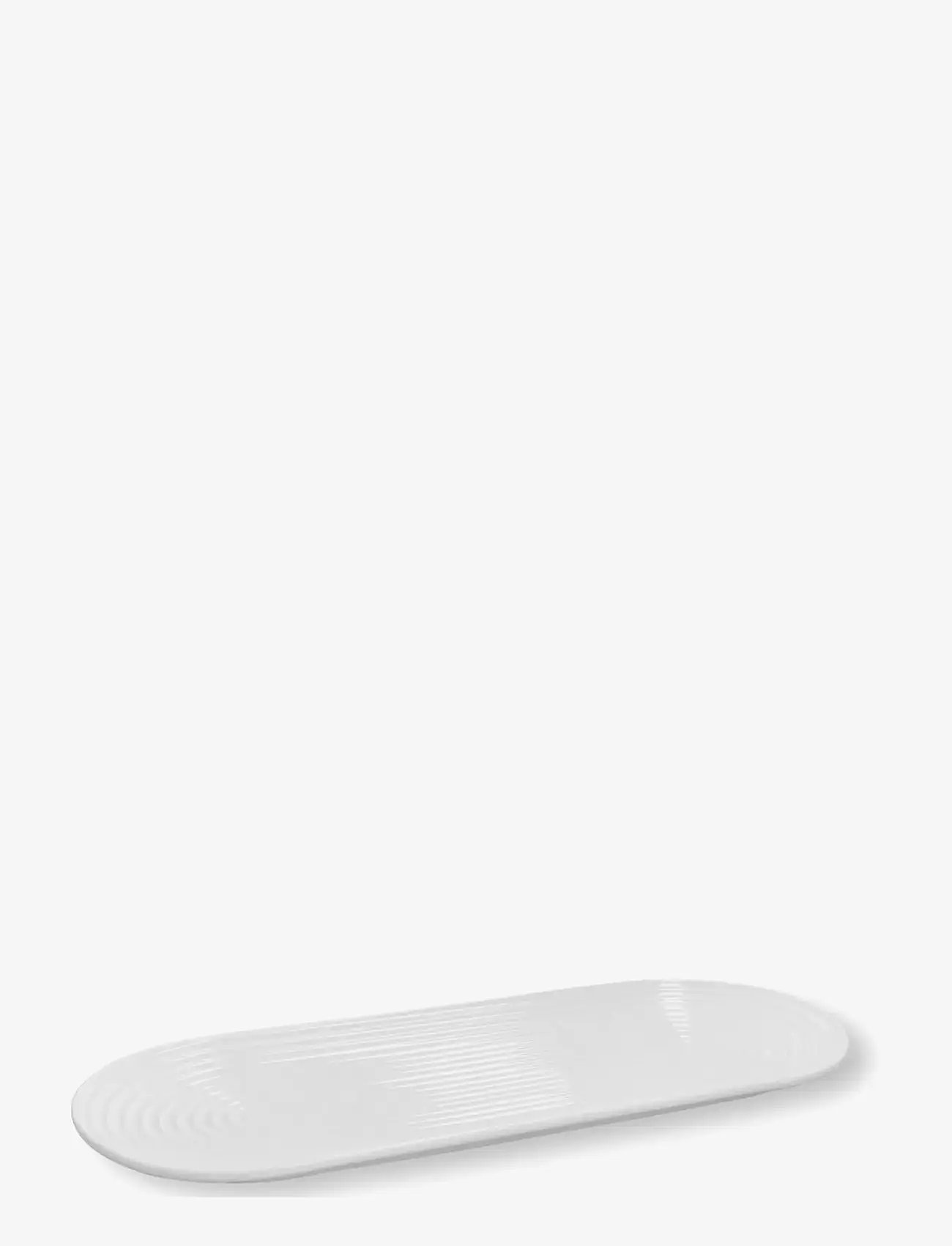 Lyngby Porcelæn - Lyngby Tura Oval serving dish 48x20 cm white - servierplatten - white - 2