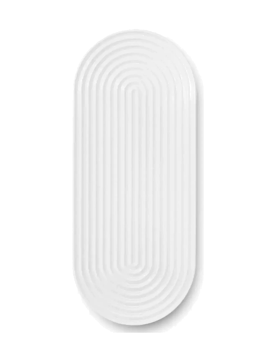 Lyngby Porcelæn - Lyngby Tura Oval serving dish 34x14.5 cm white - versla eftir verði - white - 1