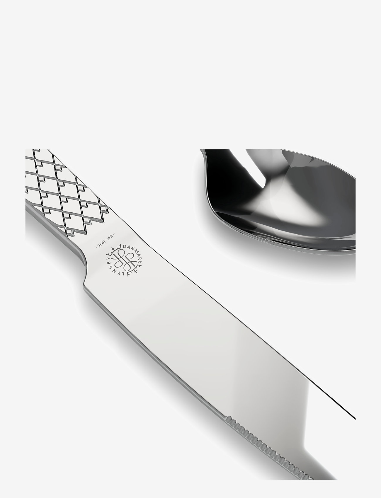 Lyngby Porcelæn - Rhombe Bestickset stål 16 st. - bestickset - steel - 1