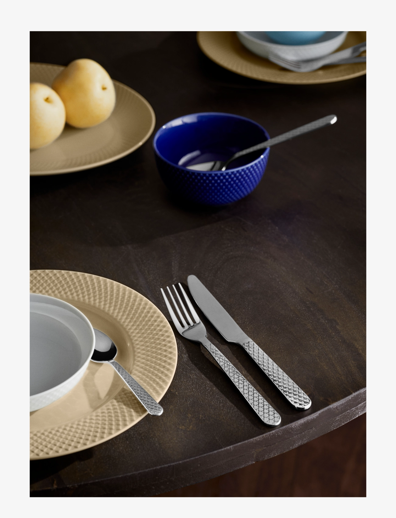 Lyngby Porcelæn - Rhombe Cutlery set steel 16 pcs. - steel - 5