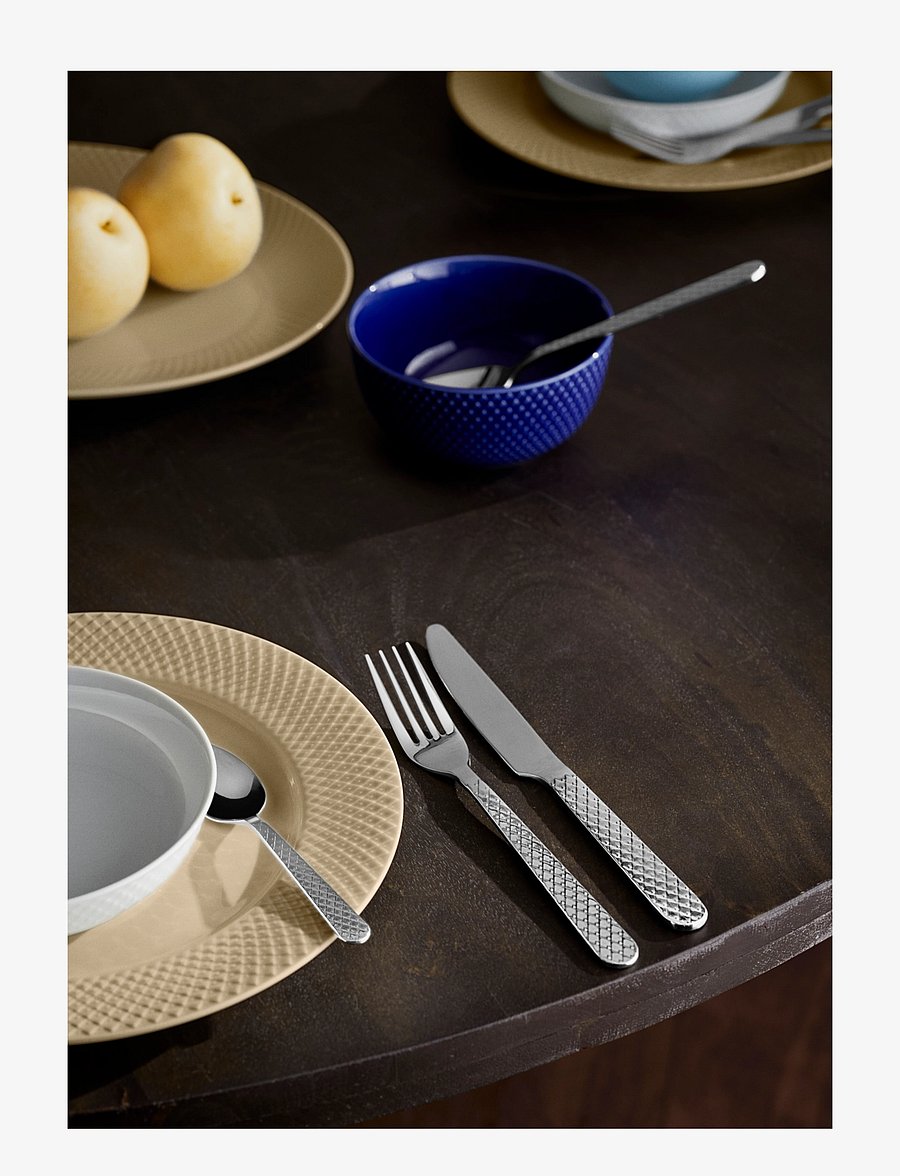 Lyngby Porcelæn - Rhombe Cutlery set steel 16 pcs. - steel - 5