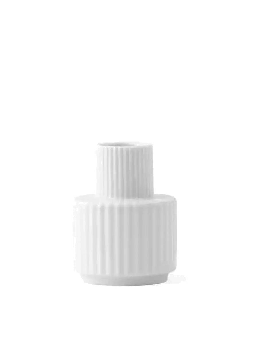 Lyngby Porcelæn - Lyngby Kronelysestage H7 cm hvid - lysestager - white - 1
