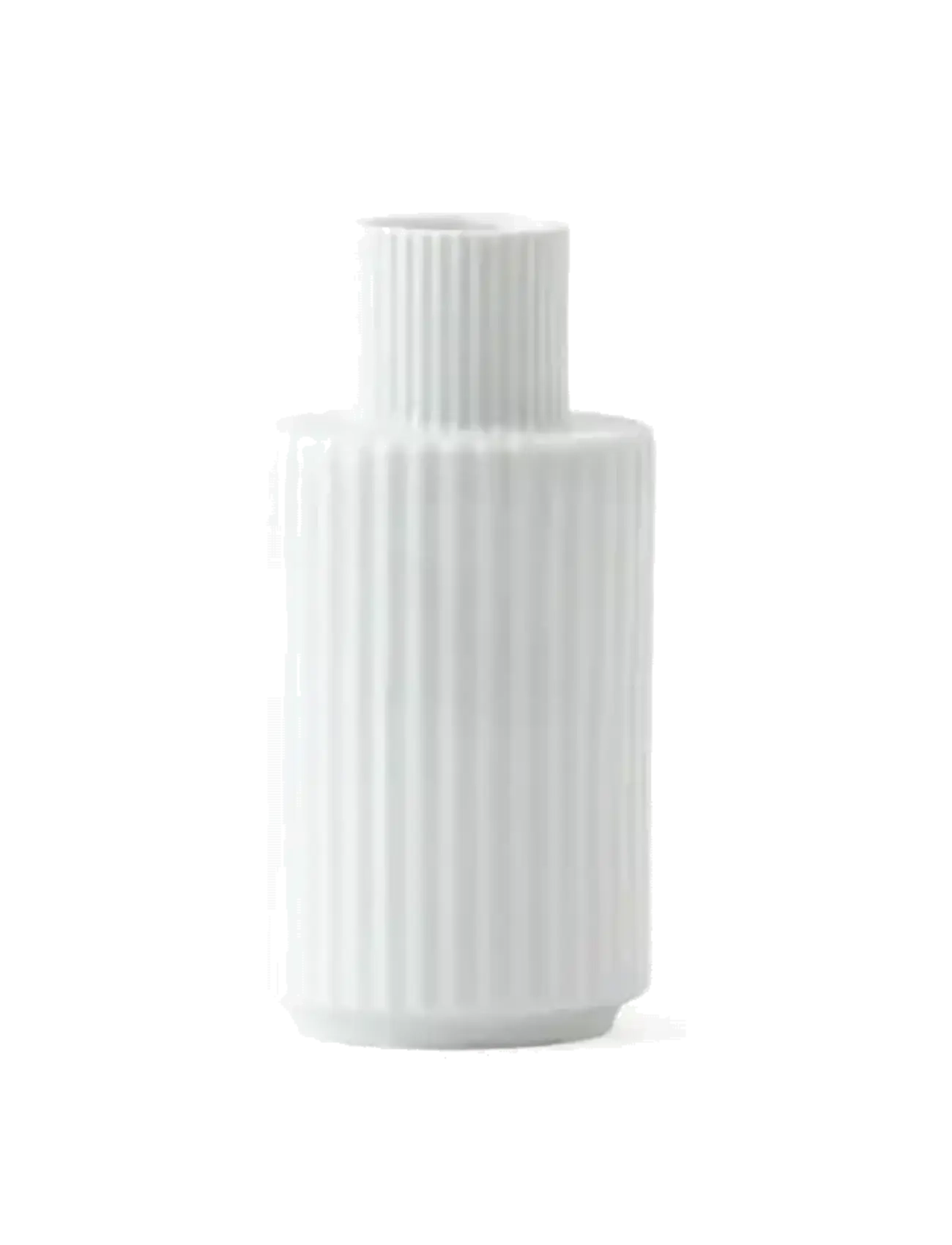 Lyngby Porcelæn Lyngby Candle holder H7 cm white - Kerzenhalter & Kerzenständer - WHITE / white