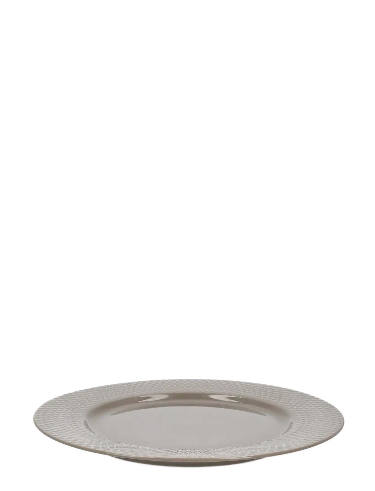 Lyngby Porcelæn Rhombe Earth Dinner plate Ø27 cm clay - Lyngby Porcelæn - CLAY / grey