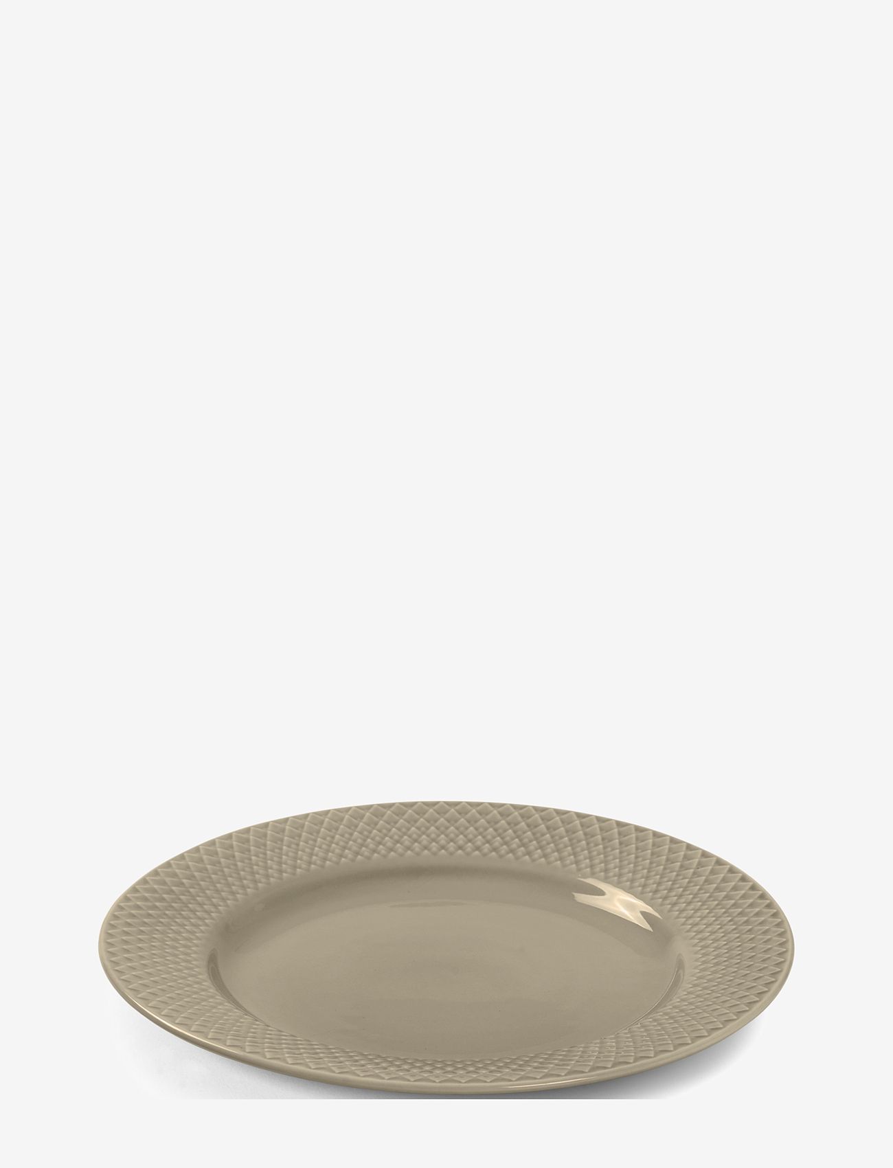 Lyngby Porcelæn - Rhombe Earth Frokosttallerken Ø23 cm clay - asietter - clay - 1
