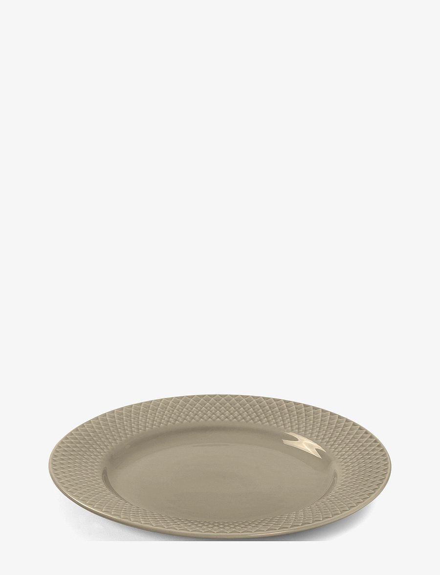 Lyngby Porcelæn - Rhombe Earth Lunch plate Ø23 cm clay - frühstücksteller - clay - 1