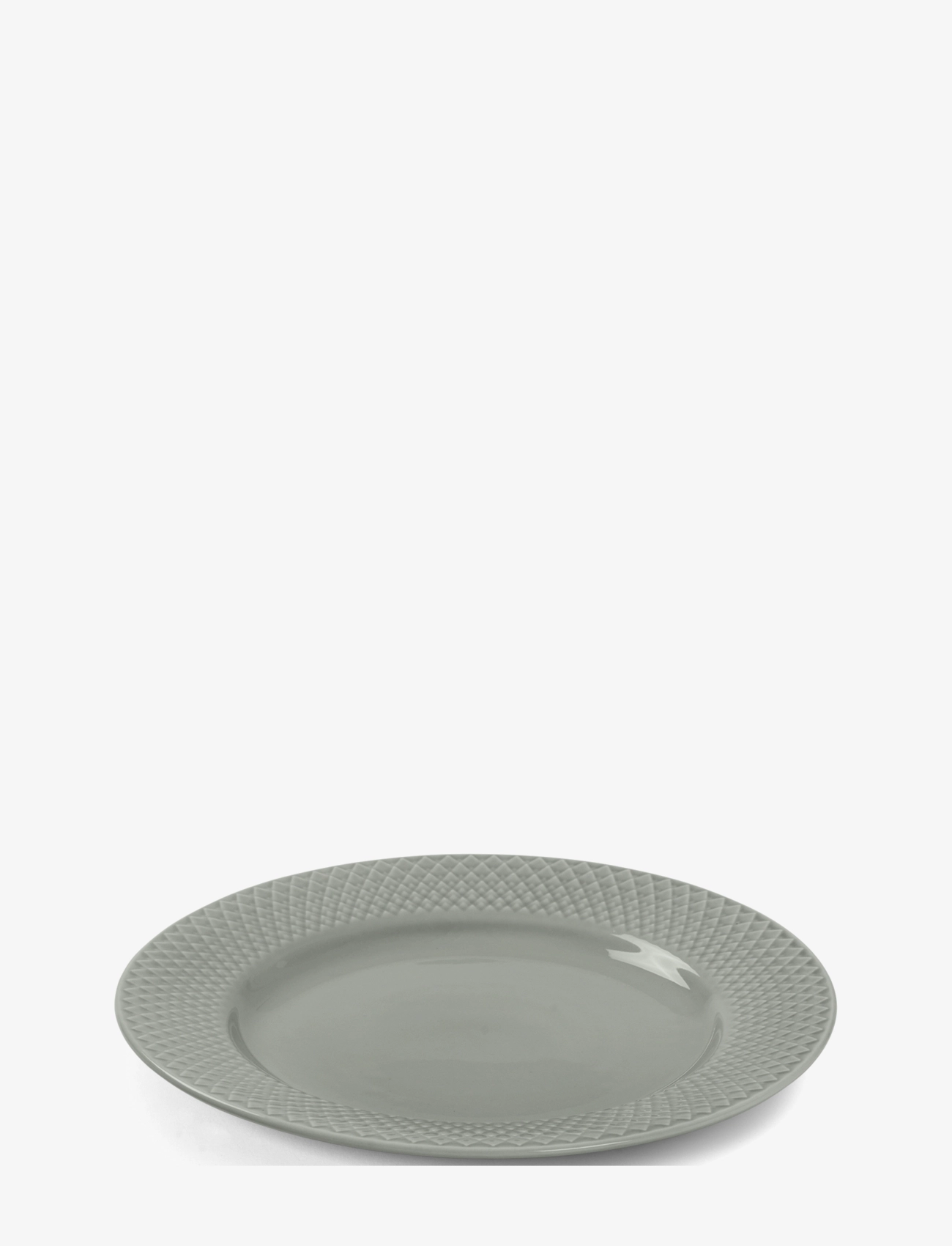 Lyngby Porcelæn - Rhombe Earth Lunch plate Ø21 cm moss - assiettes à dessert - moss - 1