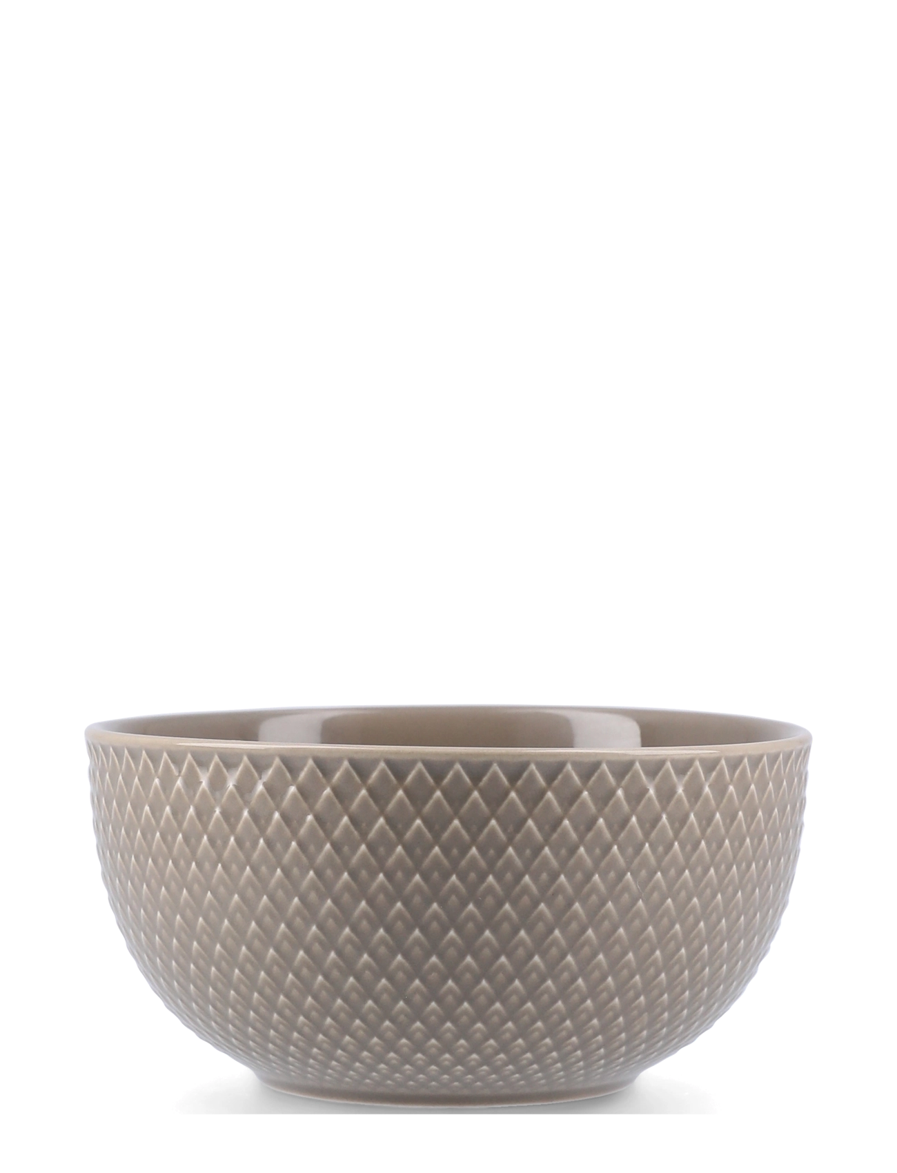 Lyngby Porcelæn Rhombe Earth Bowl Ø13 cm clay - Müslischalen - CLAY / grey