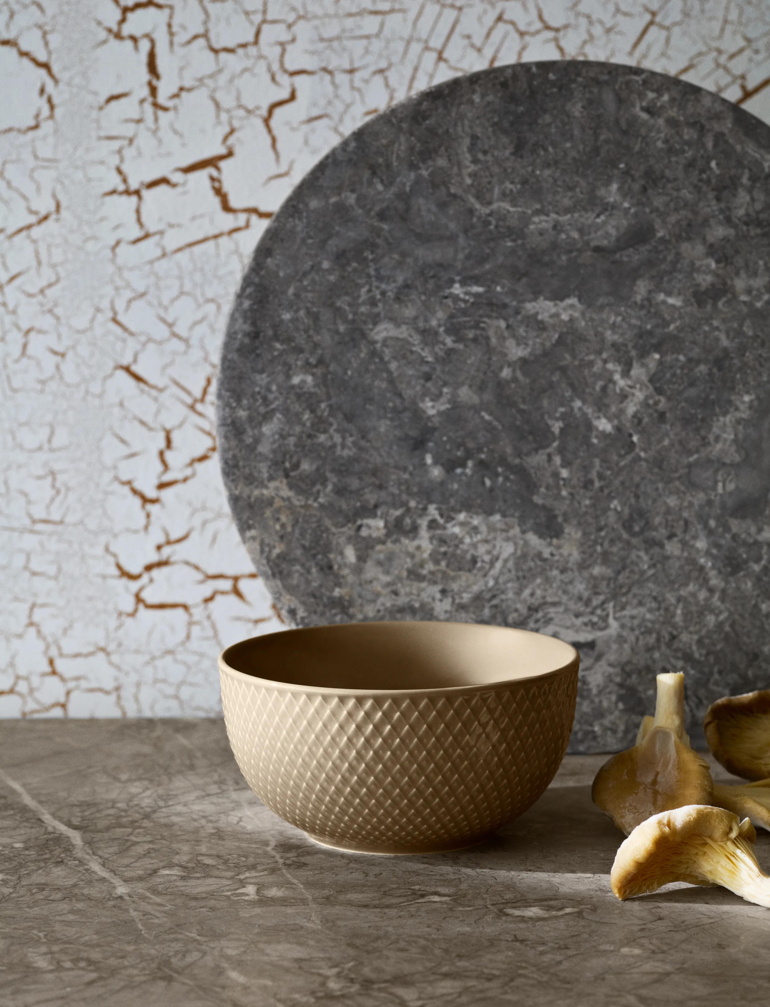 Lyngby Porcelæn - Rhombe Earth Bowl Ø13 cm clay - müslischalen - clay - 3