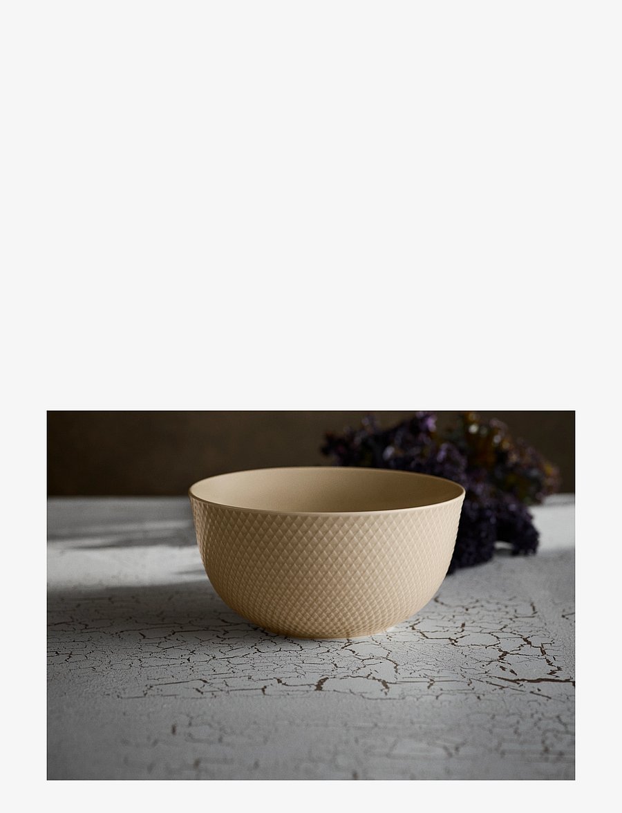 Lyngby Porcelæn - Rhombe Earth Serving bowl Ø22 cm marble - servierschalen - marble - 4