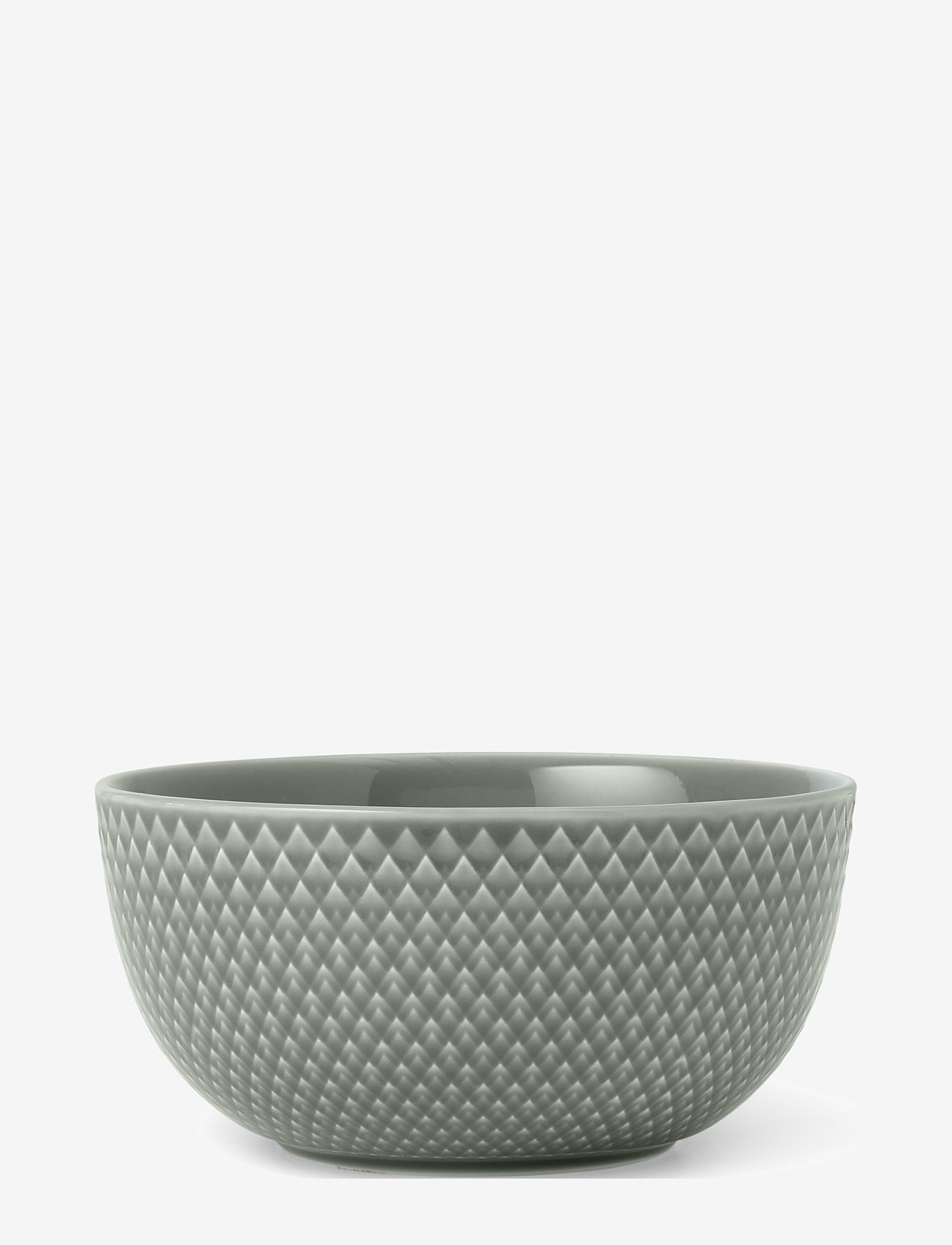 Lyngby Porcelæn - Rhombe Earth Bowl Ø13 cm moss - osta hinna alusel - moss - 0