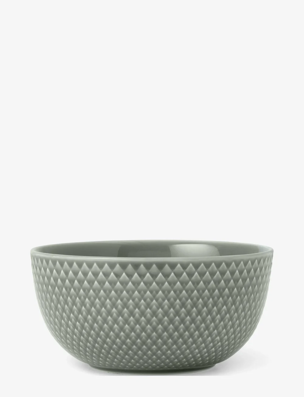 Lyngby Porcelæn - Rhombe Earth Bowl Ø13 cm moss - müslischalen - moss - 0