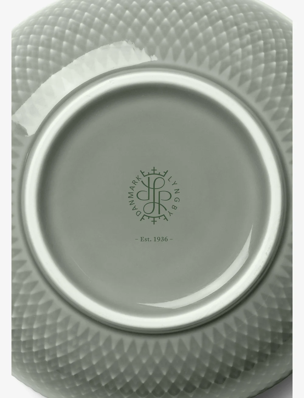 Lyngby Porcelæn - Rhombe Earth Bowl Ø13 cm moss - müslischalen - moss - 3