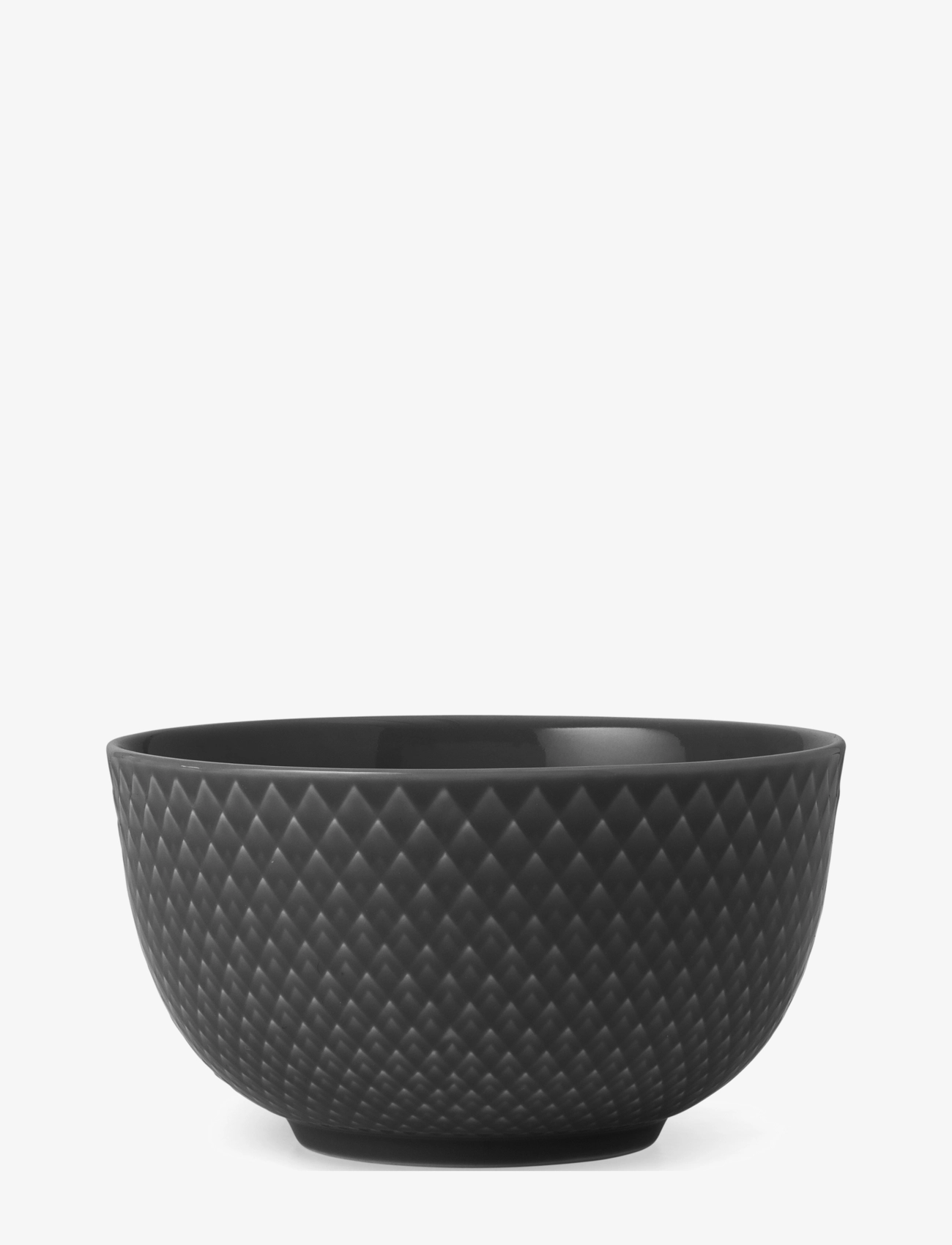 Lyngby Porcelæn Rhombe Earth Skål Ø11 cm Slate, 32 CL, Grey, Skåle > Morgenmadsskåle, Unisex