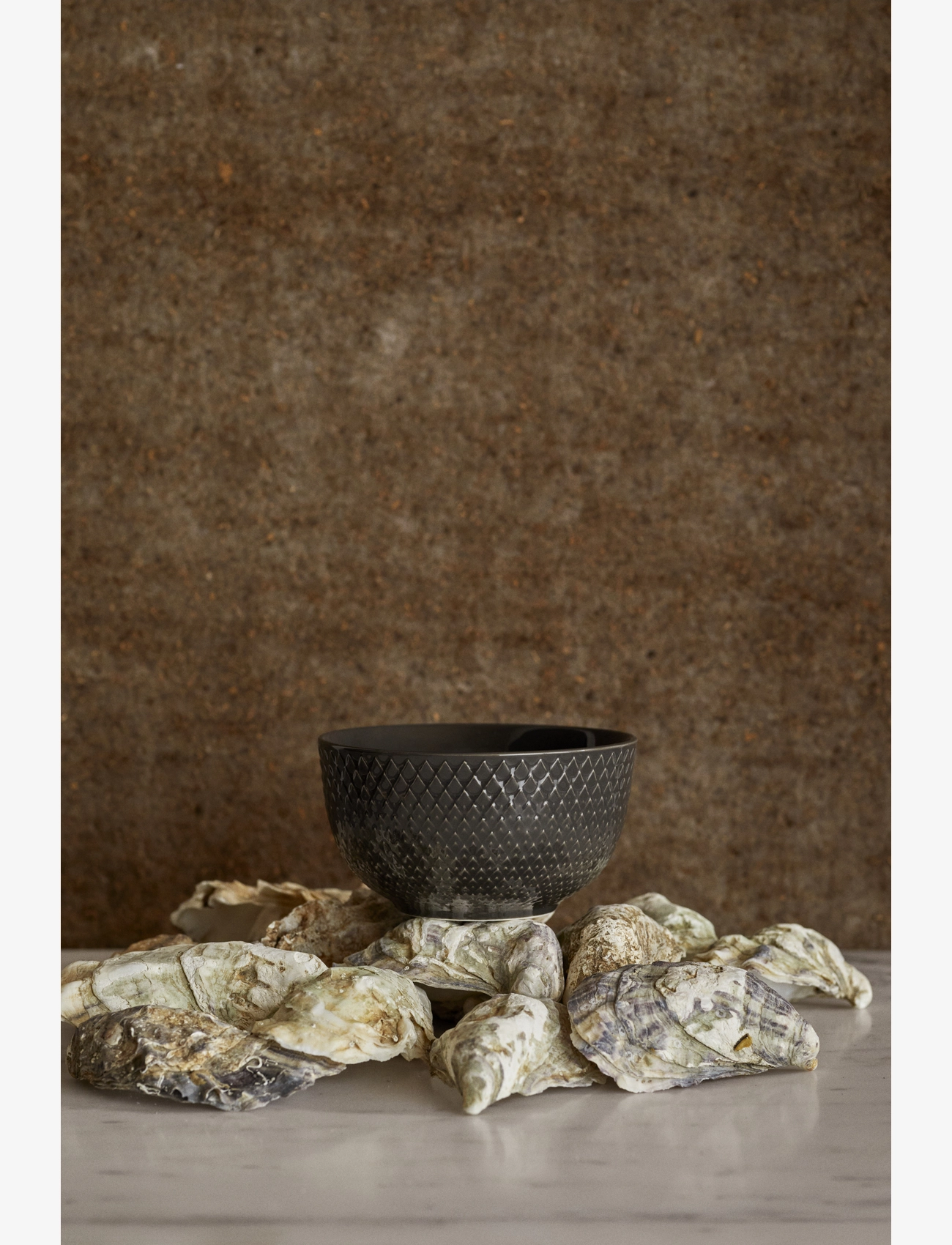 Lyngby Porcelæn - Rhombe Earth Bowl Ø11 cm slate - bols de petit-déjeuner - slate - 3