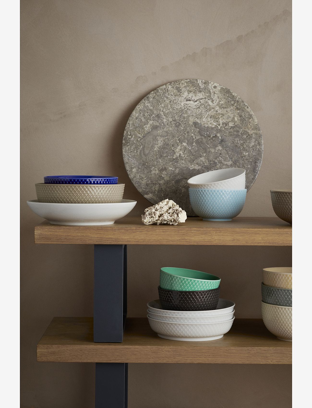 Lyngby Porcelæn - Rhombe Earth Bowl Ø11 cm slate - osta hinna alusel - slate - 4