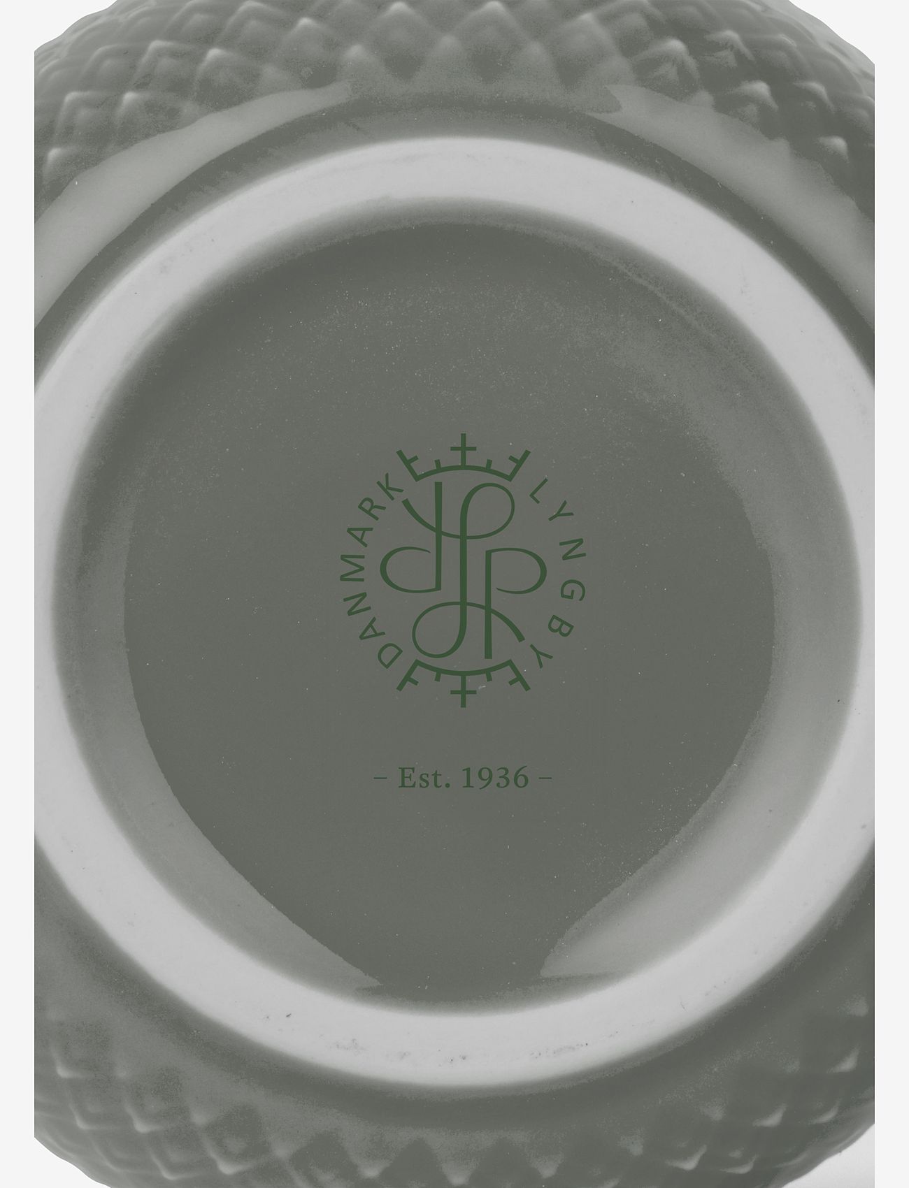 Lyngby Porcelæn - Rhombe Earth Mug with handle 39 cl moss - coffee cups - moss - 1