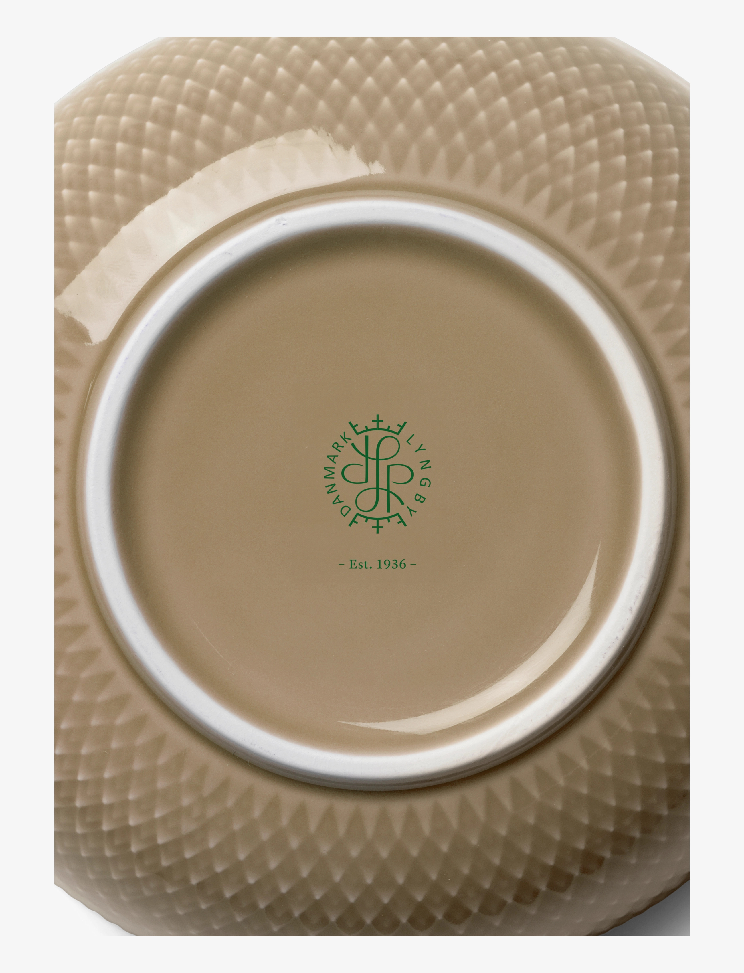 Lyngby Porcelæn - Rhombe Earth Serving bowl Ø17.5 cm clay - saladiers de service - clay - 2