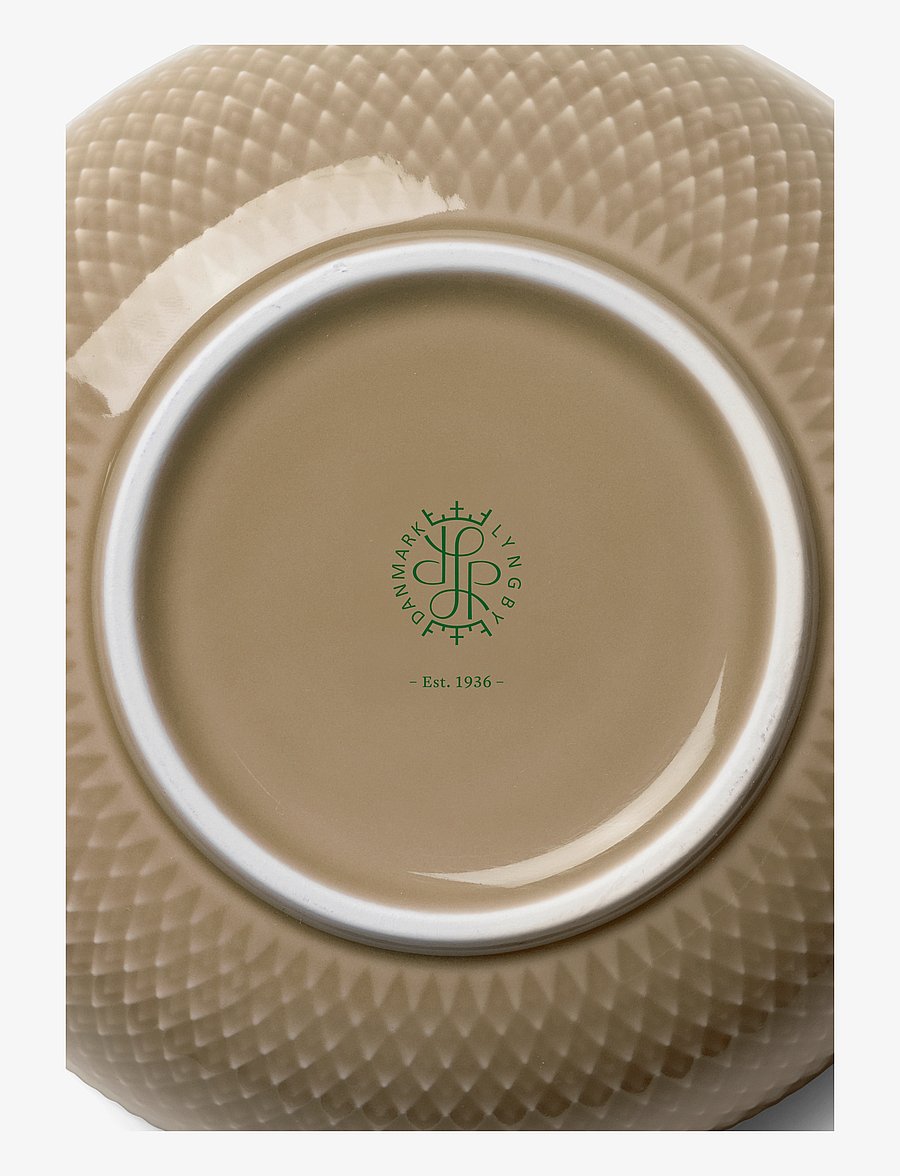 Lyngby Porcelæn - Rhombe Earth Serving bowl Ø17.5 cm clay - saladiers de service - clay - 2
