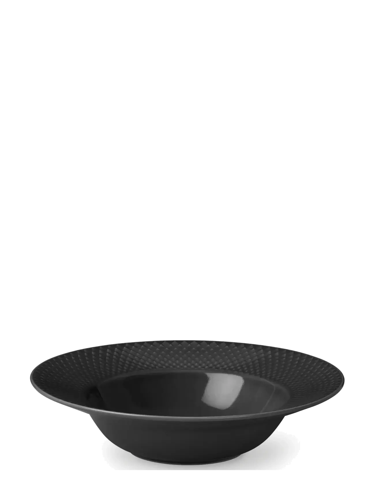 Lyngby Porcelæn Rhombe Earth Soup plate Ø24.5 cm slate - Lyngby Porcelæn - SLATE / black