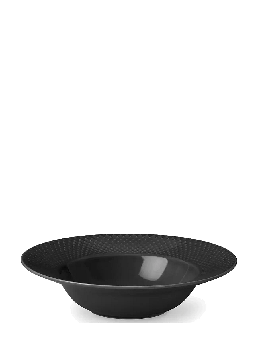 Lyngby Porcelæn - Rhombe Earth Djuptallrik Ø24.5 cm slate - djupa tallrikar - slate - 1
