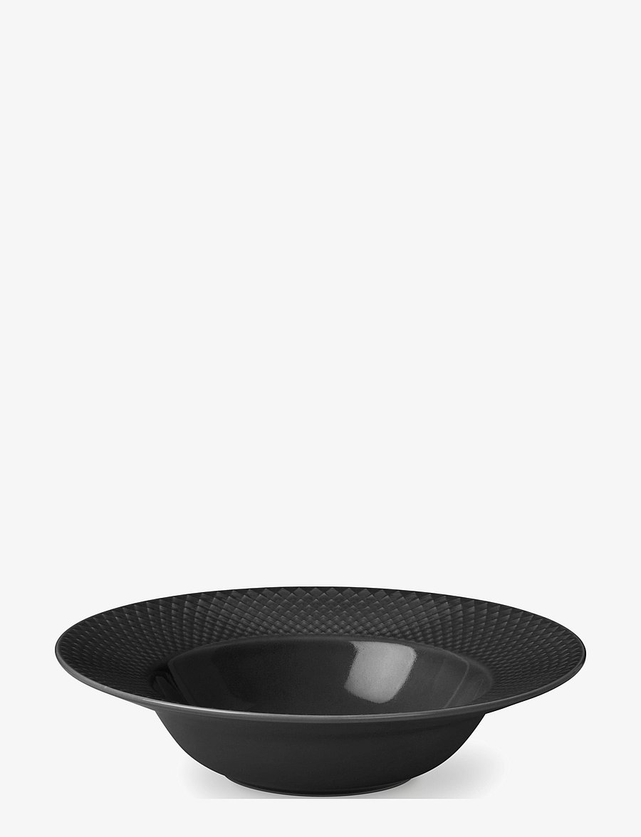 Lyngby Porcelæn - Rhombe Earth Soup plate Ø24.5 cm slate - assiettes creuses - slate - 1