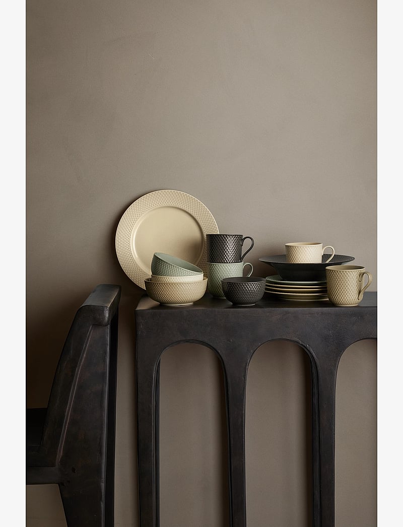 Lyngby Porcelæn - Rhombe Earth Soup plate Ø24.5 cm slate - tiefe teller - slate - 5