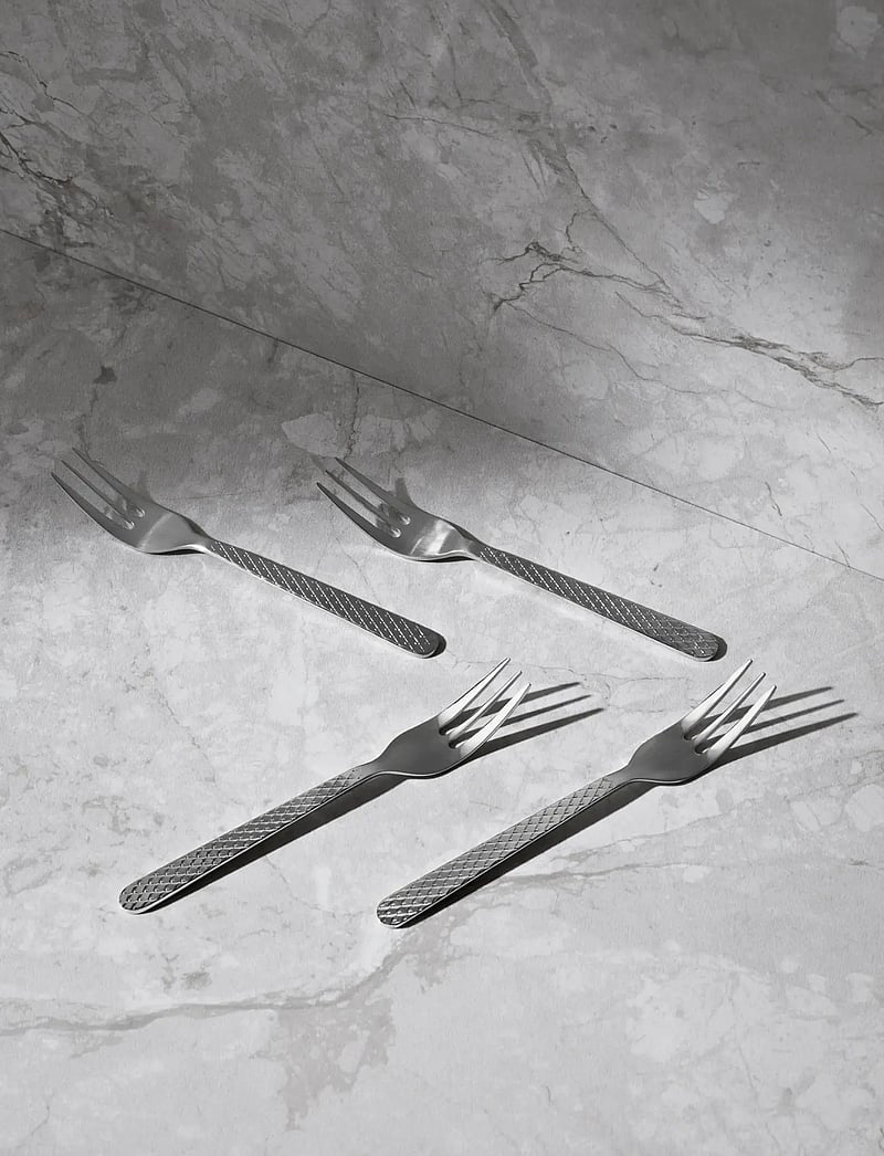 Lyngby Porcelæn - Rhombe Kagegaffel stål 4 stk. - gafler - steel - 2