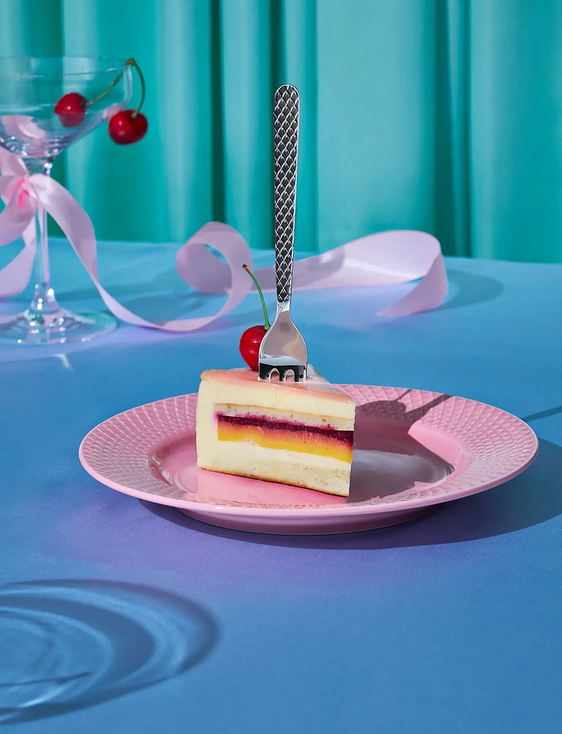 Lyngby Porcelæn - Rhombe Kagegaffel stål 4 stk. - gafler - steel - 5