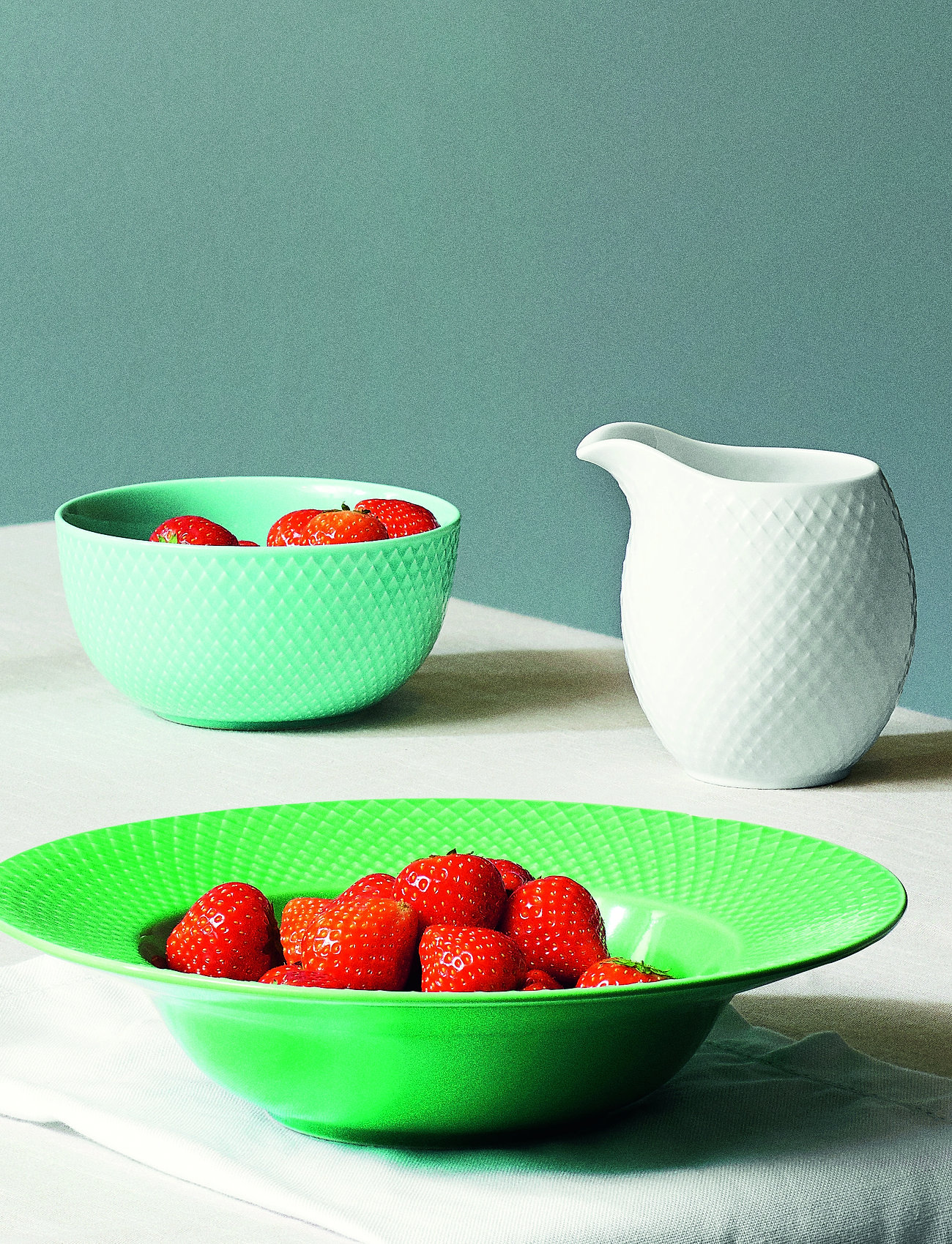Lyngby Porcelæn Rhombe Color Bowl,,,Blau Gr.Ø 11 cm