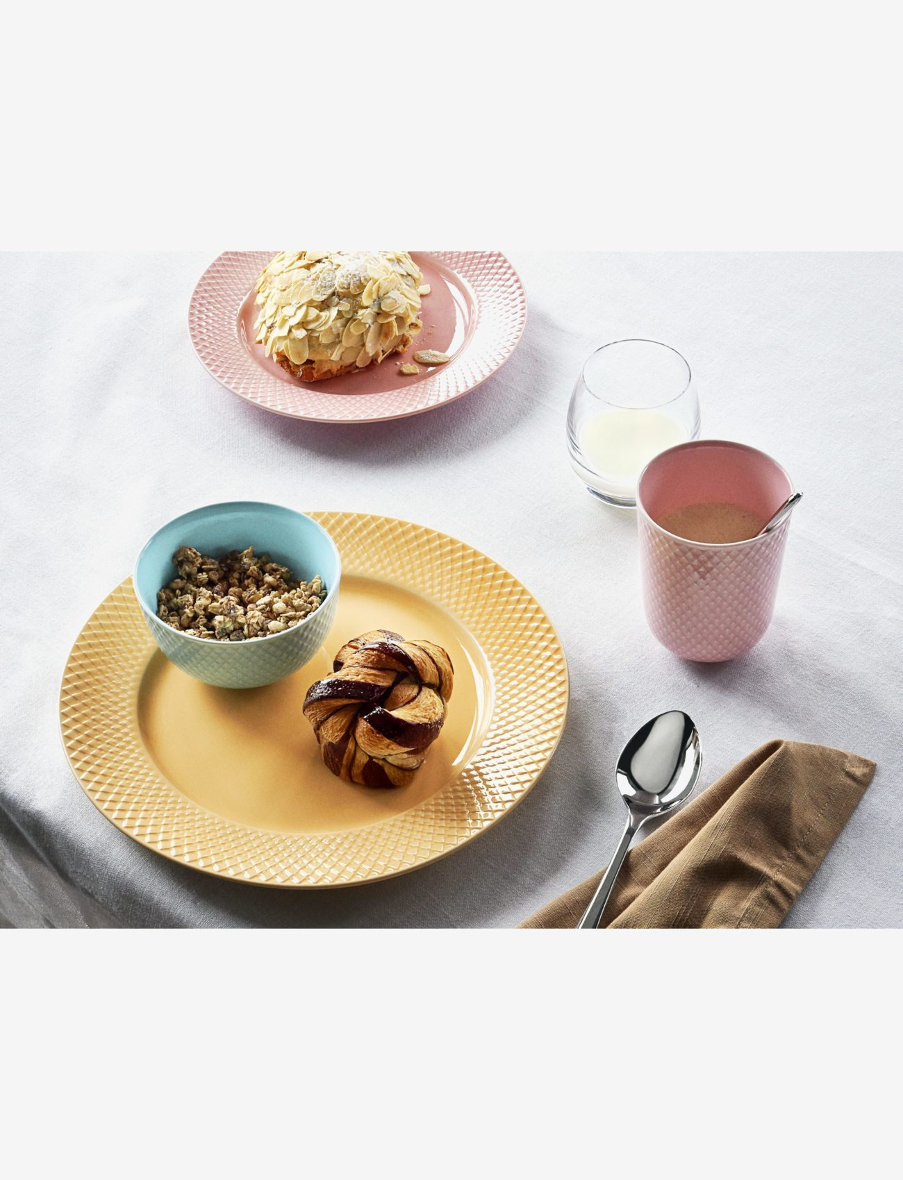 Lyngby Porcelæn - Rhombe Color Skål - köp efter pris - turquoise - 2